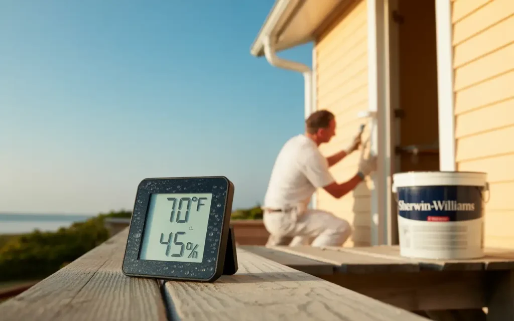 what is the best temperature for outdoor painting