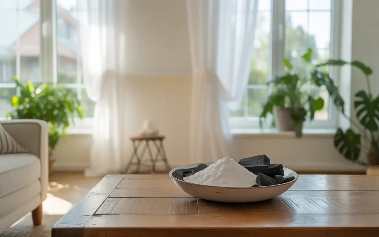 Simple household items like baking soda and activated charcoal effectively absorb paint odors and freshen your freshly painted room within hours.