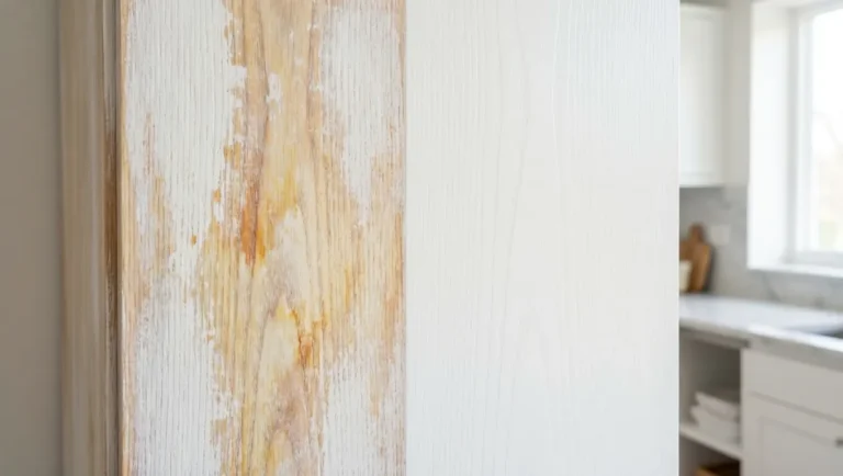 Bleeding of the stain through the paint on stained wood