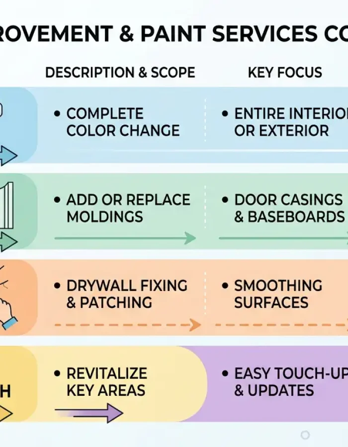Not every project follows the same paint order. New trim installs, heavy wall repairs, and quick refreshes each call for a different sequence.